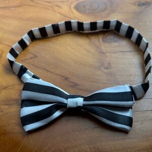 Black & White Bow Tye Cosplay Clown or Halloween Costume